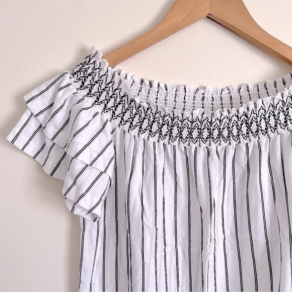 American Eagle off the Shoulder Striped Top - Picture 2 of 6